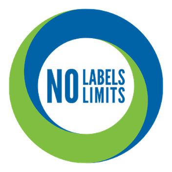 Conference Logo green and blue circle with No Labels No Limits inside